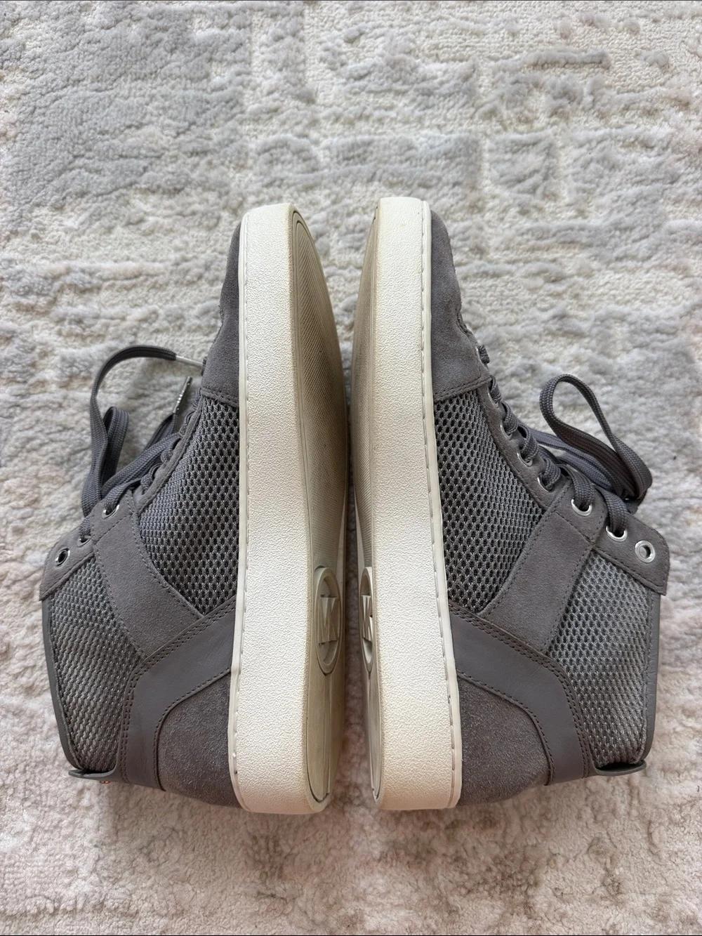 Michael Kors Men's Gray Lace-Up High-Top Sneakers